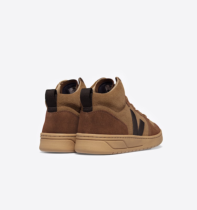 veja sneakers v-15 麂皮 褐色 VQ0303310 Back view
