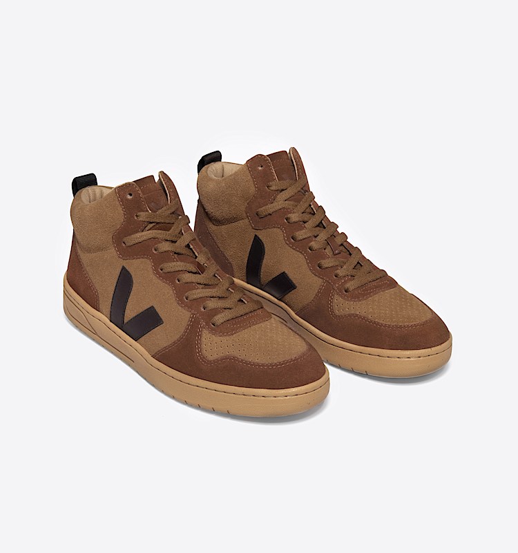 veja sneakers v-15 麂皮 褐色 VQ0303310 Top view
