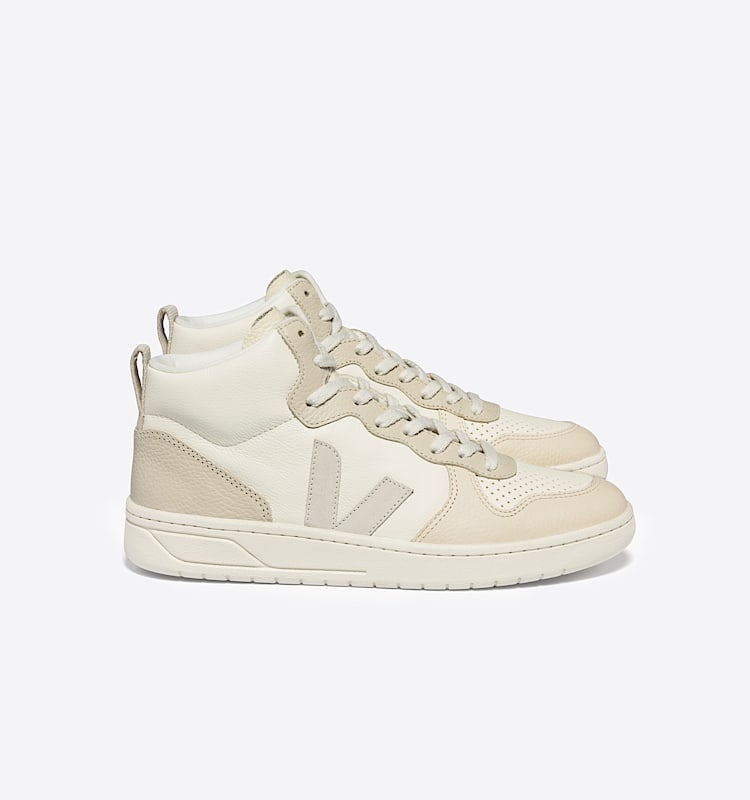 veja sneakers v-15 皮革 米色 VQ0503451 Lateral view
