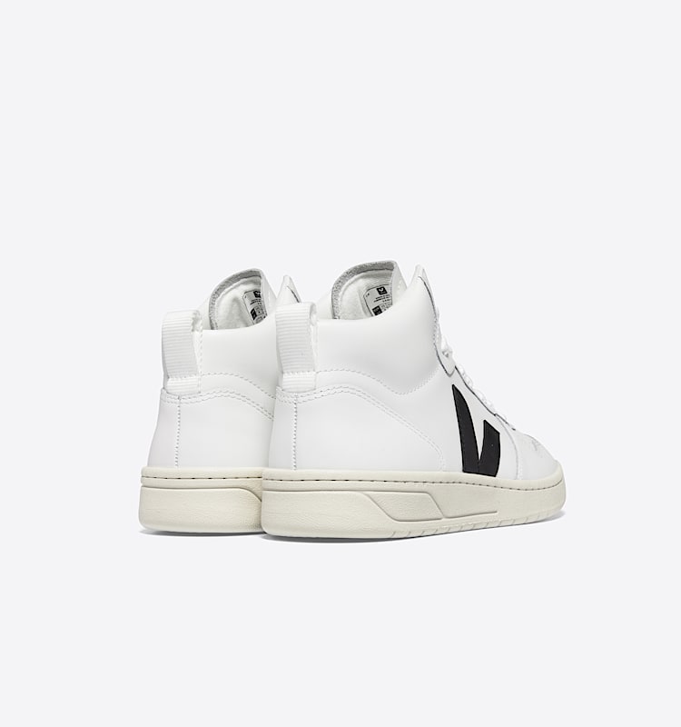 veja sneakers v-15 皮革 白色 VQ0203304 Back view