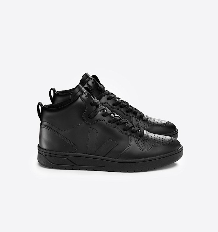 veja sneakers v-15 皮革 黑色 VQ0203305 Lateral view