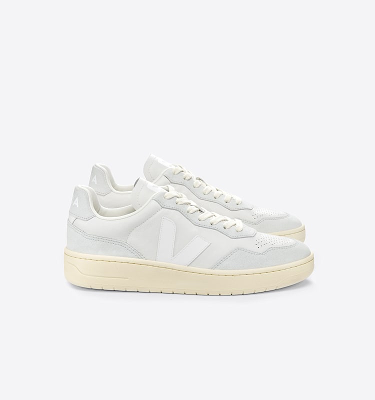 veja sneakers v-90 有机皮革 白色 VD2003379 Lateral view