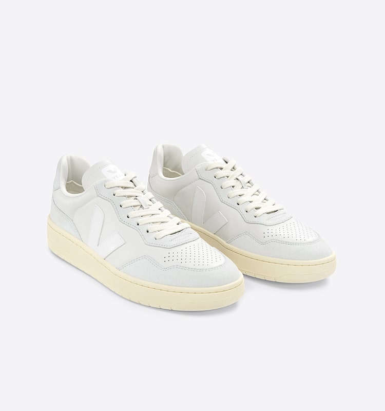veja sneakers v-90 有机皮革 白色 VD2003379 Top view