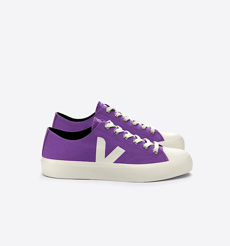 veja sneakers wata-ii-low algodão-orgánico roxo PL0103348 Lateral view