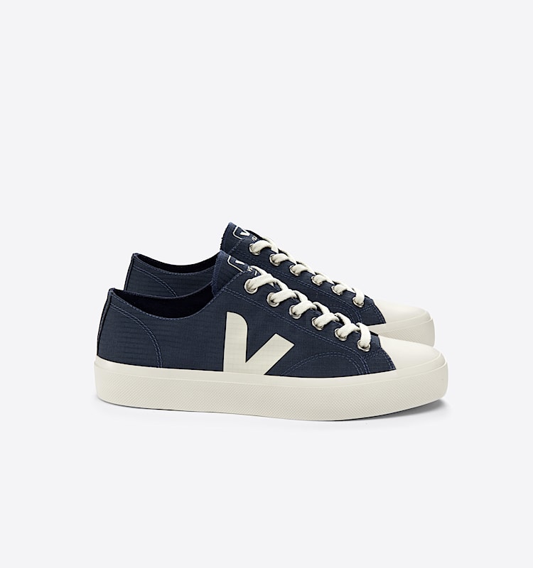 veja sneakers wata-ii-low 防裂布 蓝色 PL1903349 Lateral view