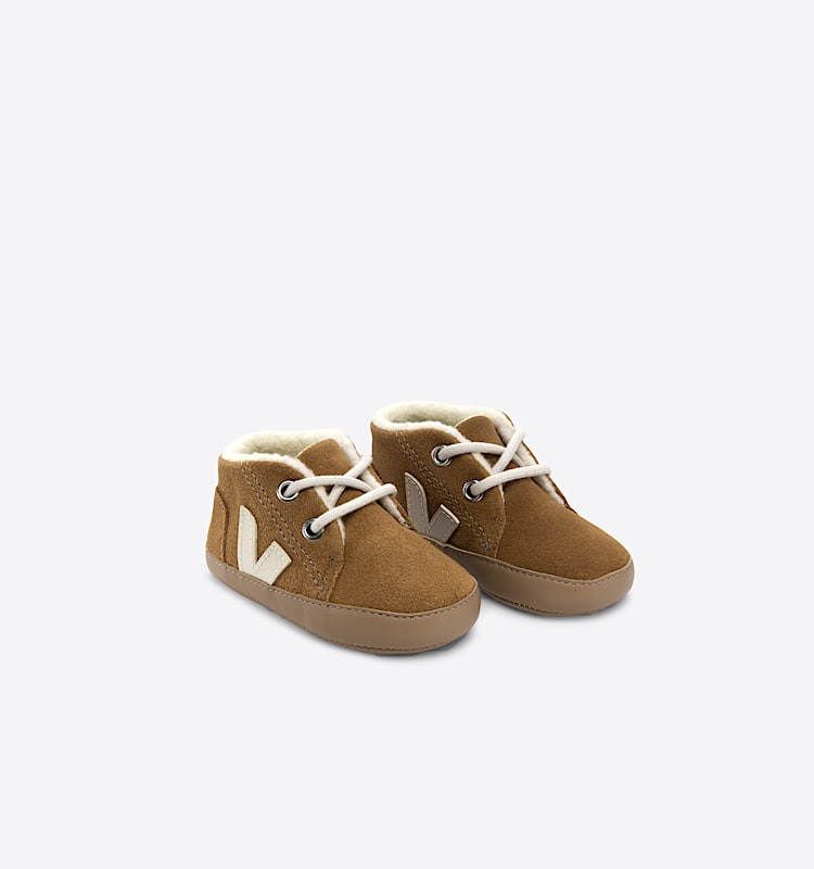 veja baskets baby-winter suède marron BF0303438 Top view