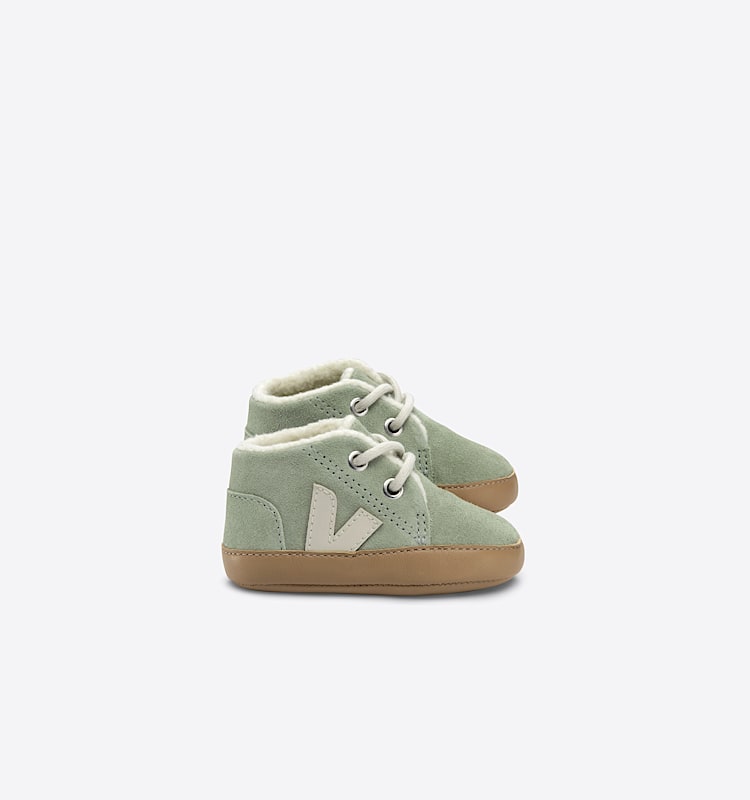 veja baby-winter camurça verde BF0303440
