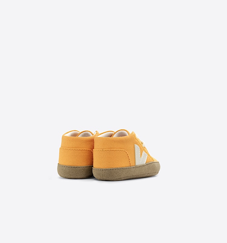 veja sapatilhas baby algodão-orgánico laranja BB0103443 Back view