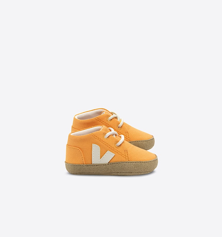 veja baskets baby coton-biologique beige BB0103443 Lateral view