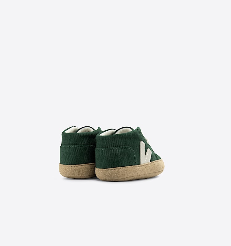 veja baskets baby coton-biologique vert BB0103442 Back view