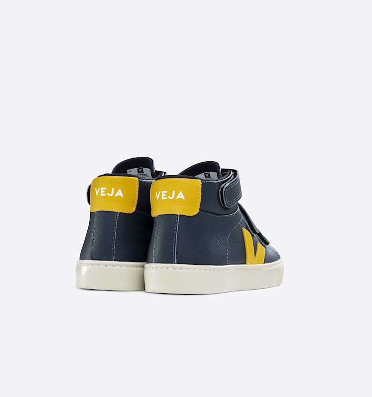 veja sneakers small-esplar-mid couro azul MV0503444 Back view