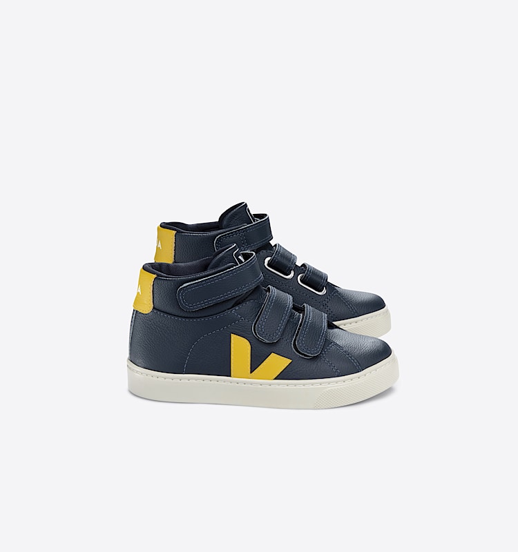 veja sneakers small-esplar-mid couro azul MV0503444 Lateral view