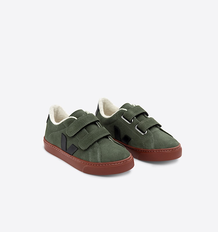 veja baskets small-esplar-winter suède vert SF0303411 Top view