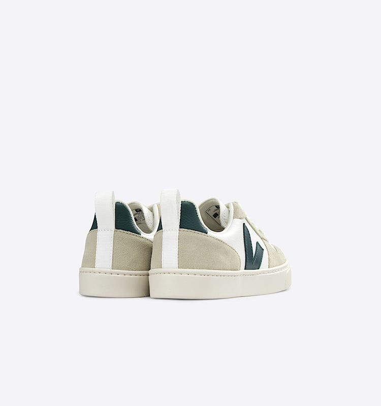 veja baskets small-v-10-laces cuir blanc CX0703424 Back view