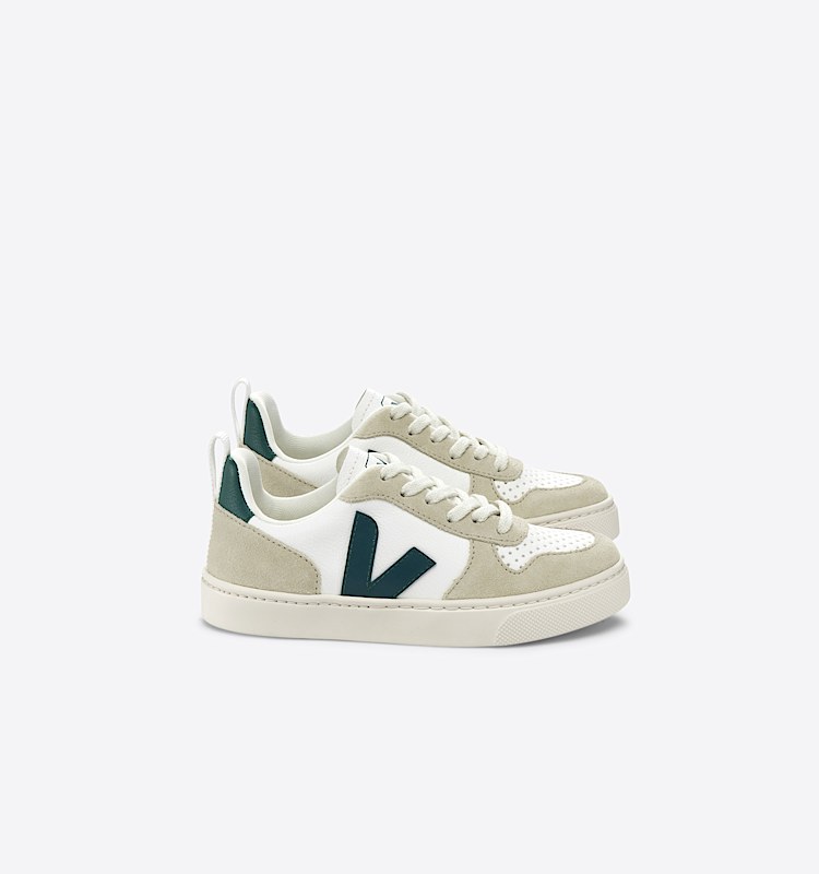 veja baskets small-v-10-laces cuir blanc CX0703424 Lateral view