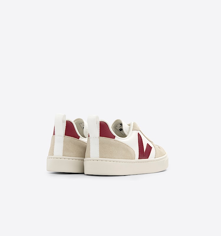 veja baskets small-v-10-laces cuir blanc CX0703425 Back view