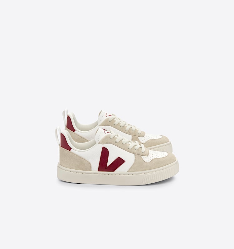 veja baskets small-v-10-laces cuir blanc CX0703425 Lateral view