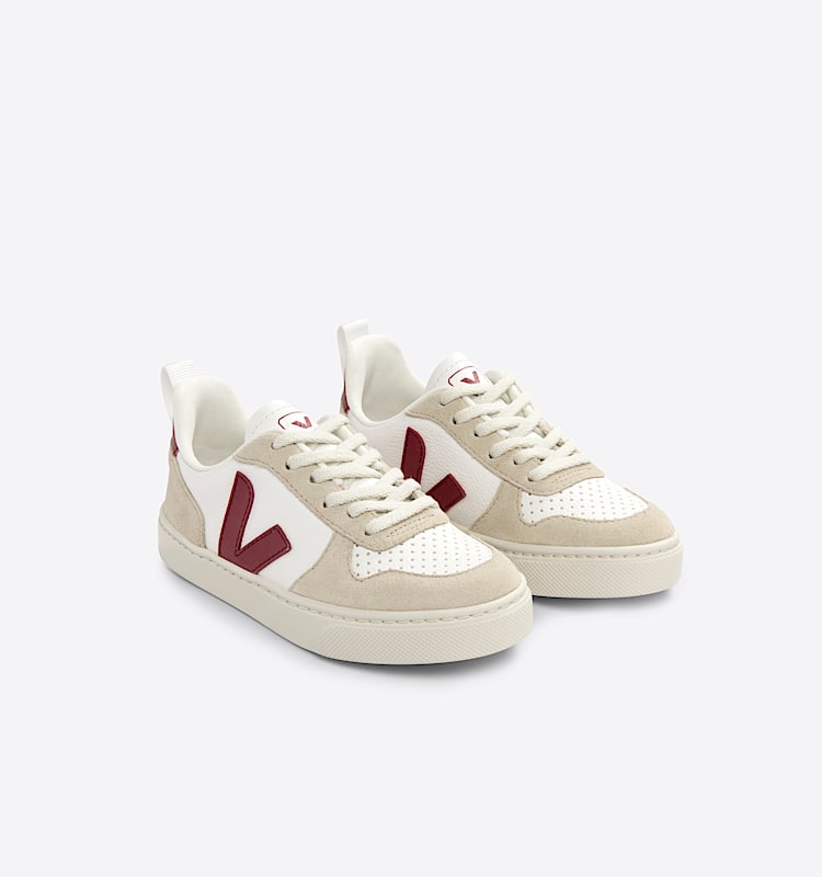 veja baskets small-v-10-laces cuir blanc CX0703425 Top view