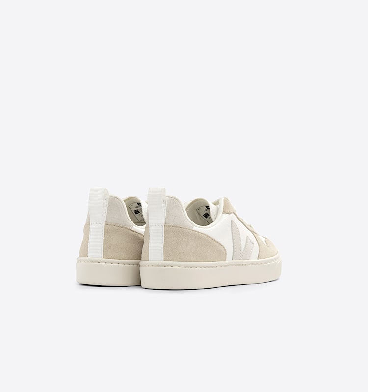 veja baskets small-v-10-laces cuir blanc CX0703426 Back view