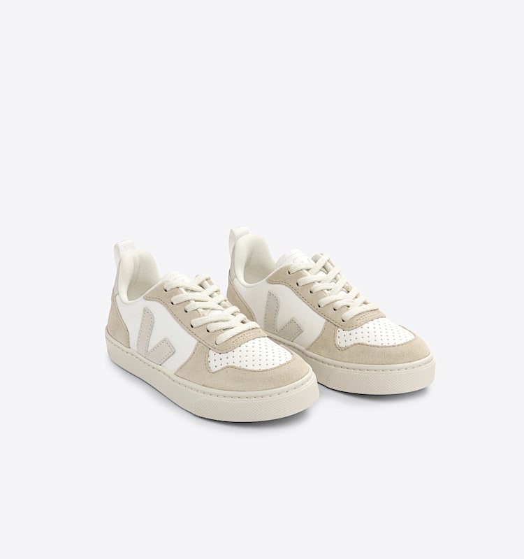 veja baskets small-v-10-laces cuir blanc CX0703426 Top view