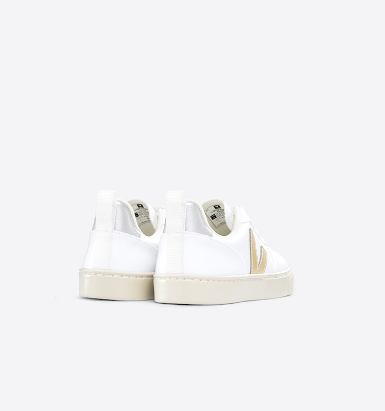 veja baskets small-v-10-laces vegan blanc CX0703423 Back view