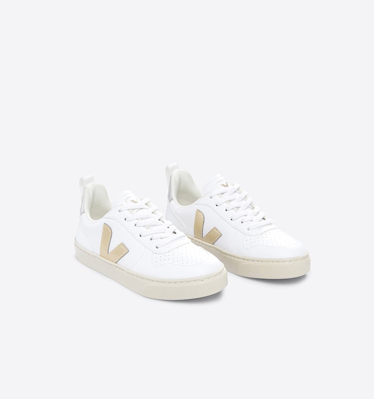 veja baskets small-v-10-laces vegan blanc CX0703423 Top view