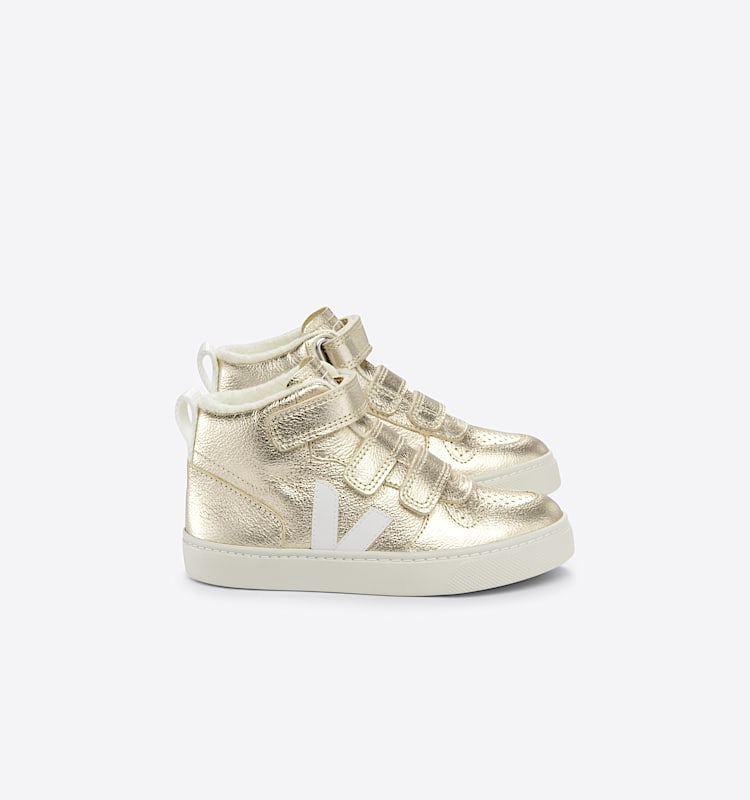 veja sneaker small-v-10-mid-winter fured gold DF0503428 Lateral view