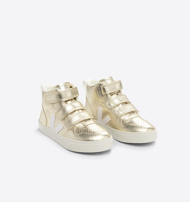 veja sneaker small-v-10-mid-winter fured gold DF0503428 Top view