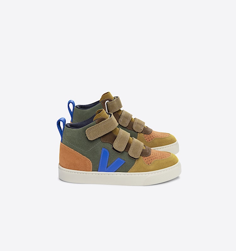 veja sneakers small-v-10-mid suede multicolor DV0303427 Lateral view