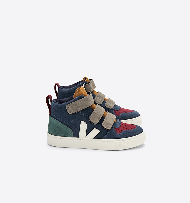 veja baskets small-v-10-mid suède multicolore DV0303028 Lateral view