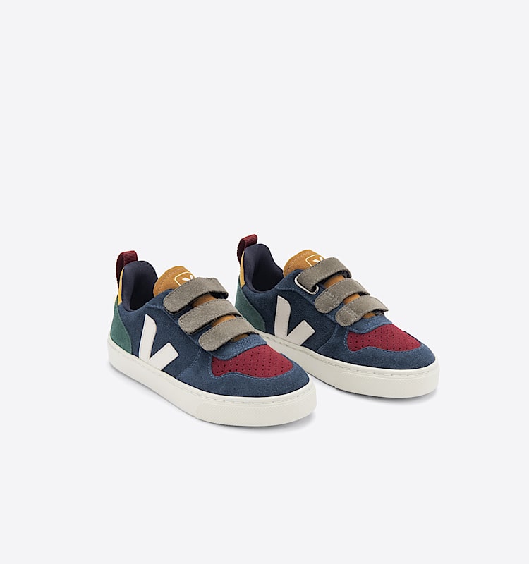 veja sneakers small-v-10 pelle-scamosciata multicolore CV0303027 Top view