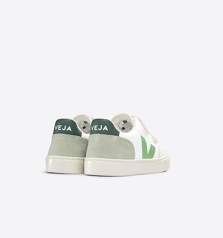 veja baskets small-v-12 cuir blanc XV0503415 Back view