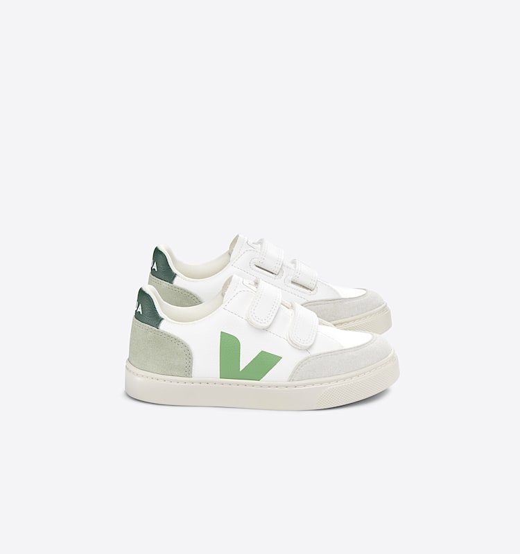 veja sneakers small-v-12 leather green XV0503415 Lateral view
