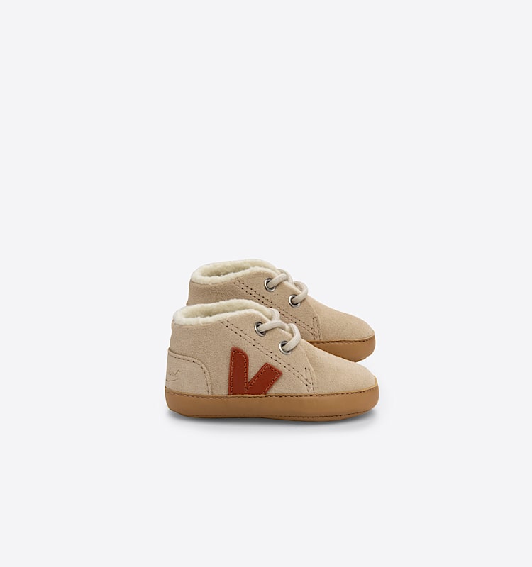 veja baskets baby-winter suède beige BF0303452 Lateral view