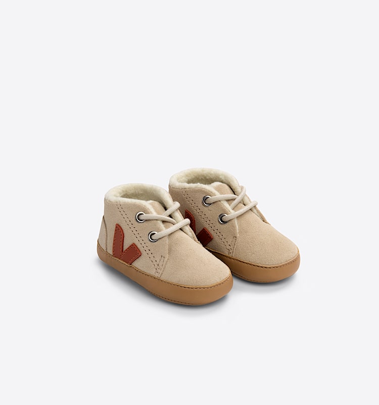 veja baskets baby-winter suède beige BF0303452 Top view