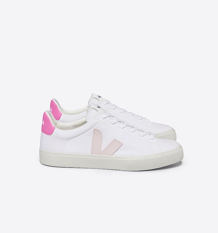 veja zapatillas campo-ca algodón-orgánico blanco CA0103499 Lateral view