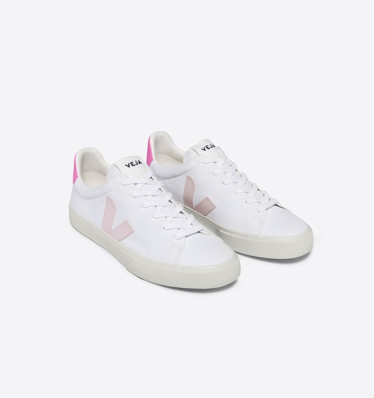 veja zapatillas campo-ca algodón-orgánico blanco CA0103499 Top view