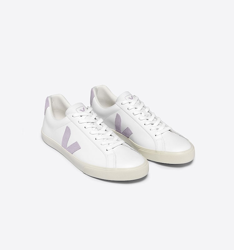 veja baskets esplar-logo cuir blanc EO0203511 Top view