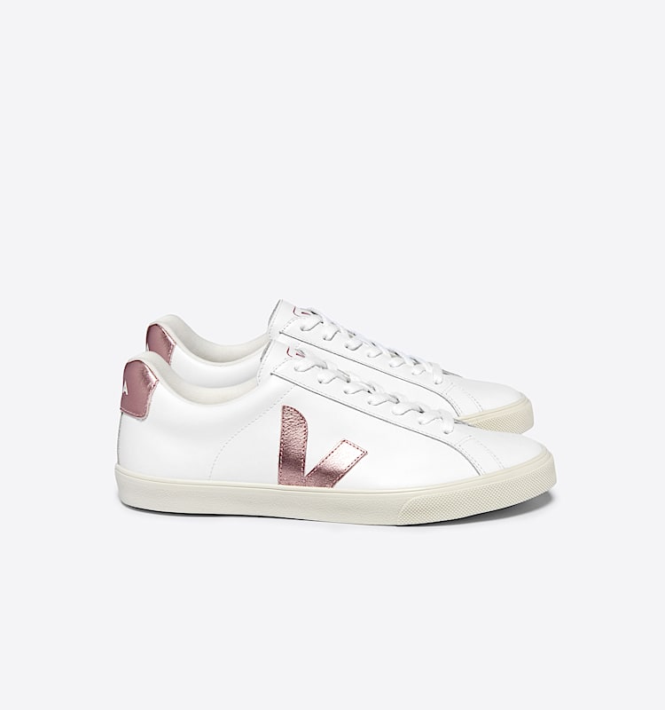 veja baskets esplar-logo cuir blanc EO0203512 Lateral view