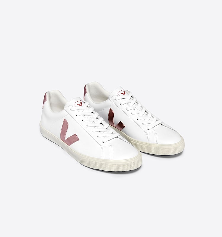 veja baskets esplar-logo cuir blanc EO0203512 Top view