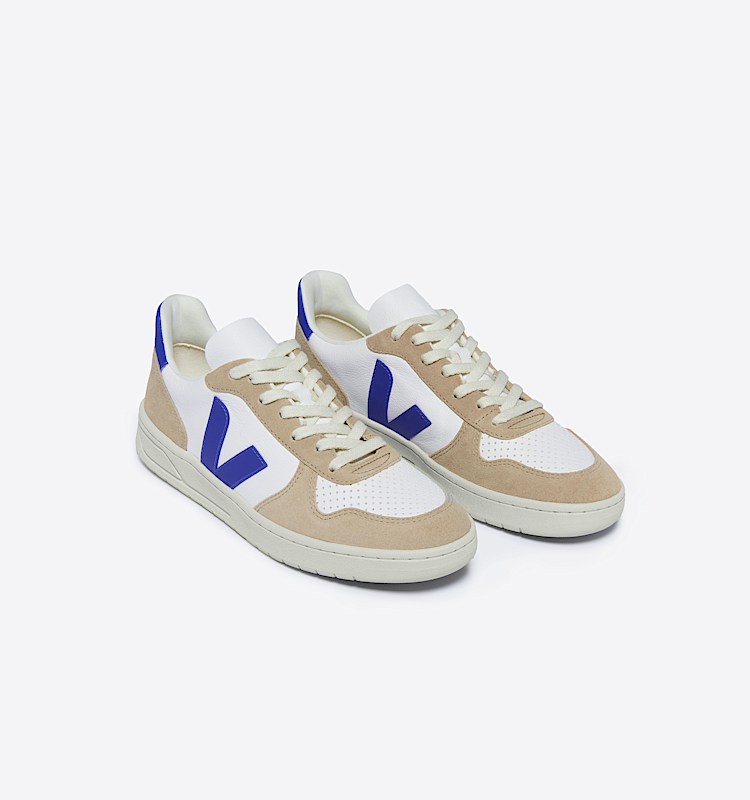 veja sneakers v-10 皮革 白色 VX0503477 Top view