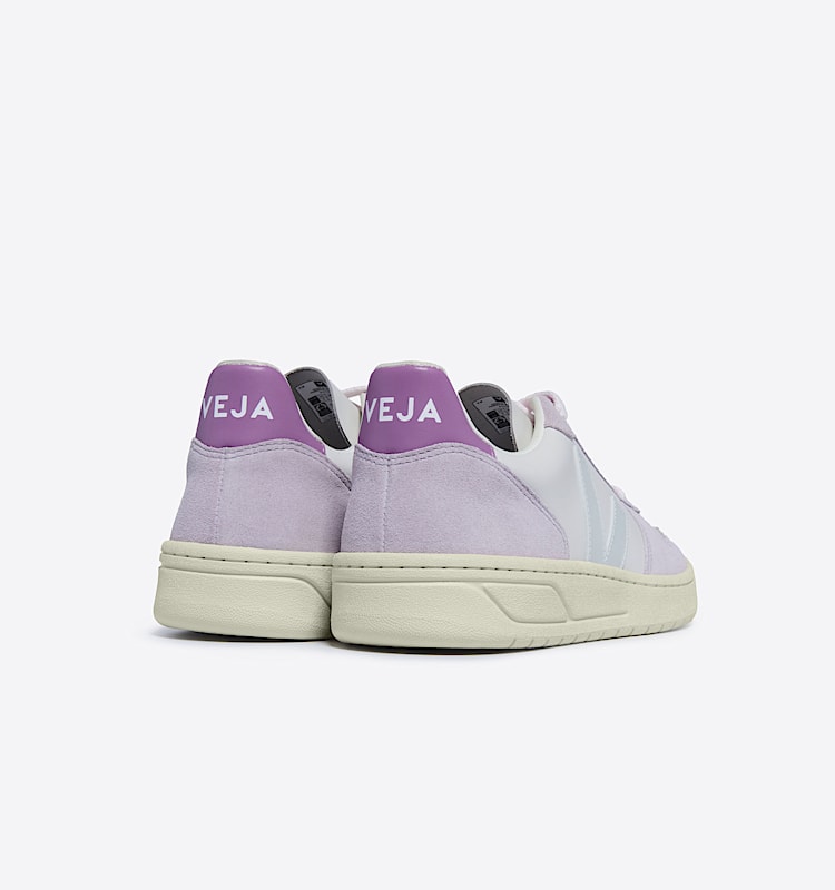 veja sapatilhas v-10 couro roxo VX0203476 Back view