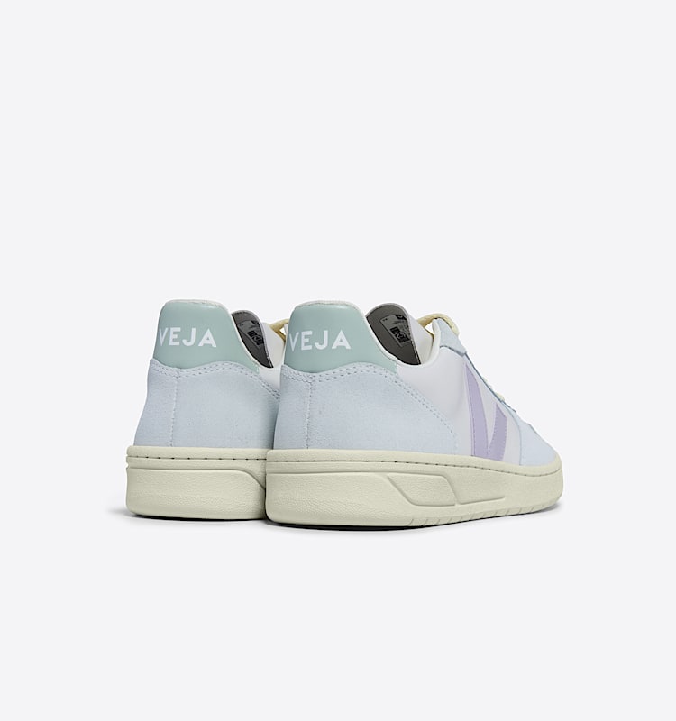 veja sneaker v-10 leder beige VX0203475 Back view