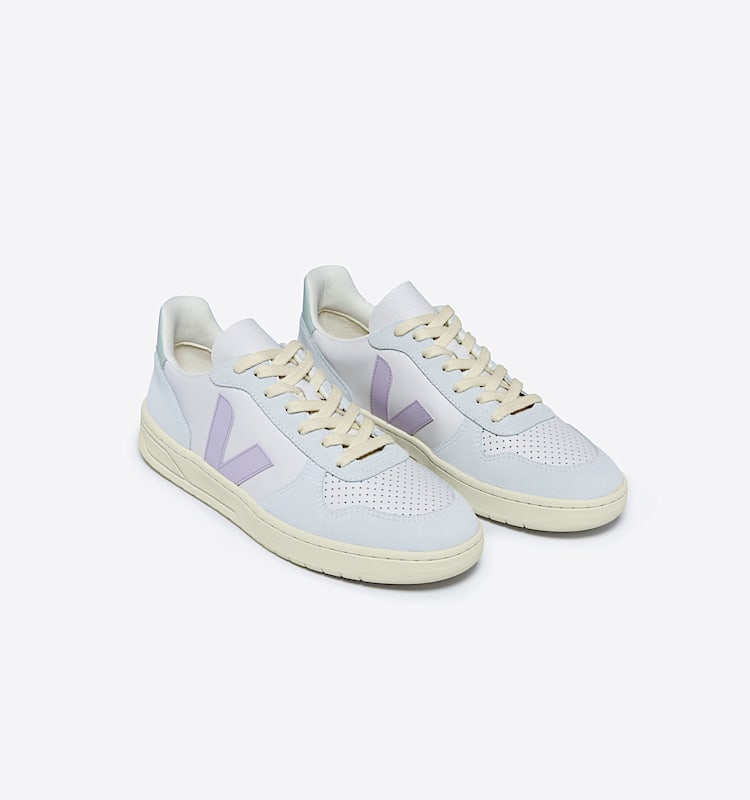 veja sneakers v-10 皮革 蓝色 VX0203475 Top view