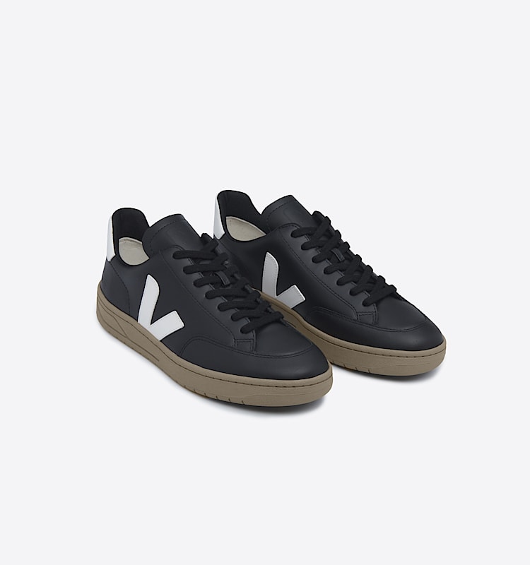 veja baskets v-12 cuir noir XD0203638 Top view