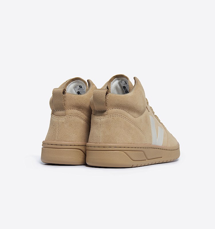 veja baskets v-15 suède beige VQ0303593 Back view