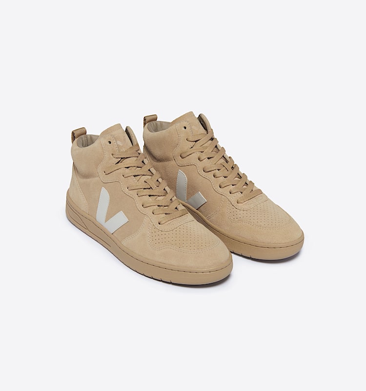 veja baskets v-15 suède beige VQ0303593 Top view