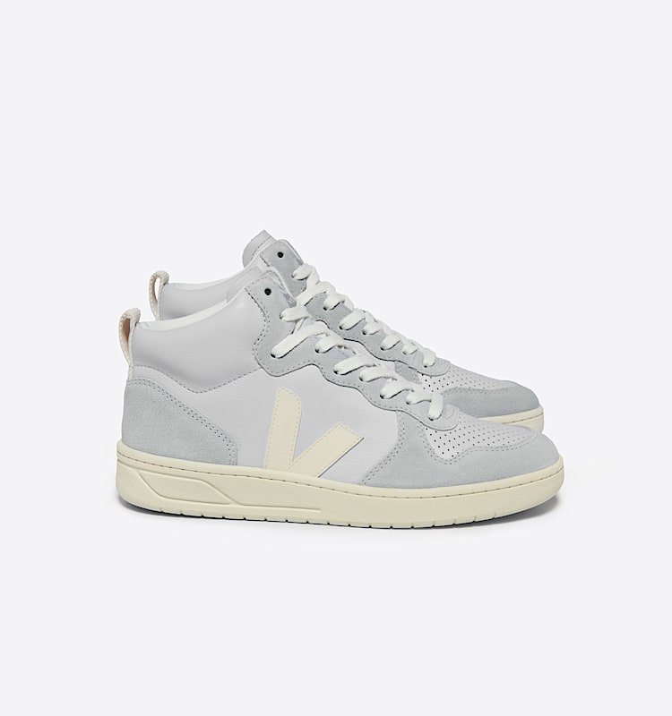 veja baskets v-15 cuir beige VQ2003590 Lateral view