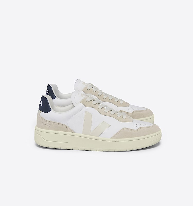 veja sneakers v-90 有机皮革 白色 VD2003461 Lateral view