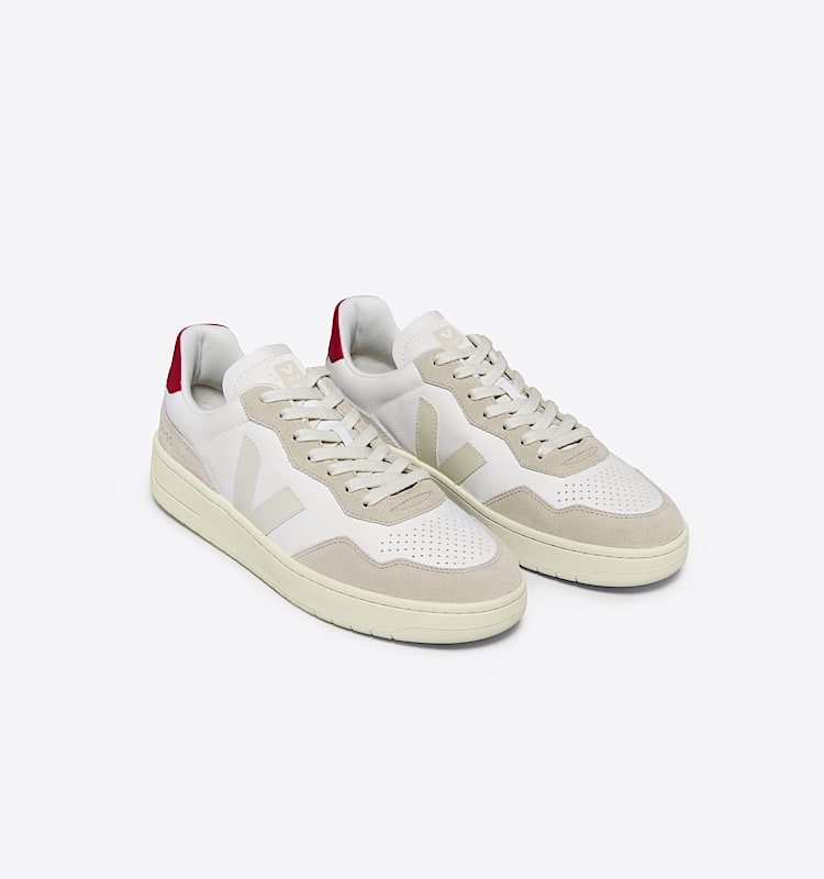 veja sneakers v-90 有机皮革 白色 VD2003459 Top view